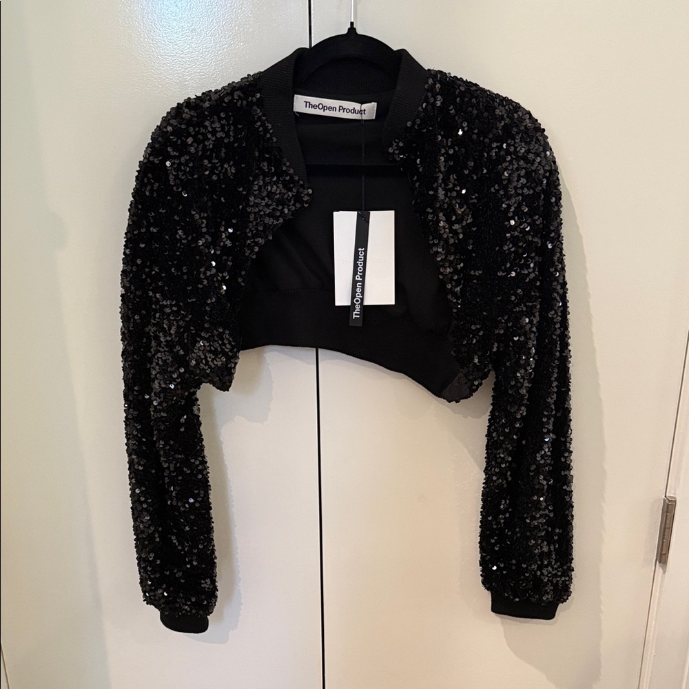 Black Sequin Women's Top